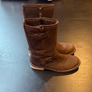 Like Brand New Kodiak Brown Leather Waterproof Boot Interior - Logo Detail